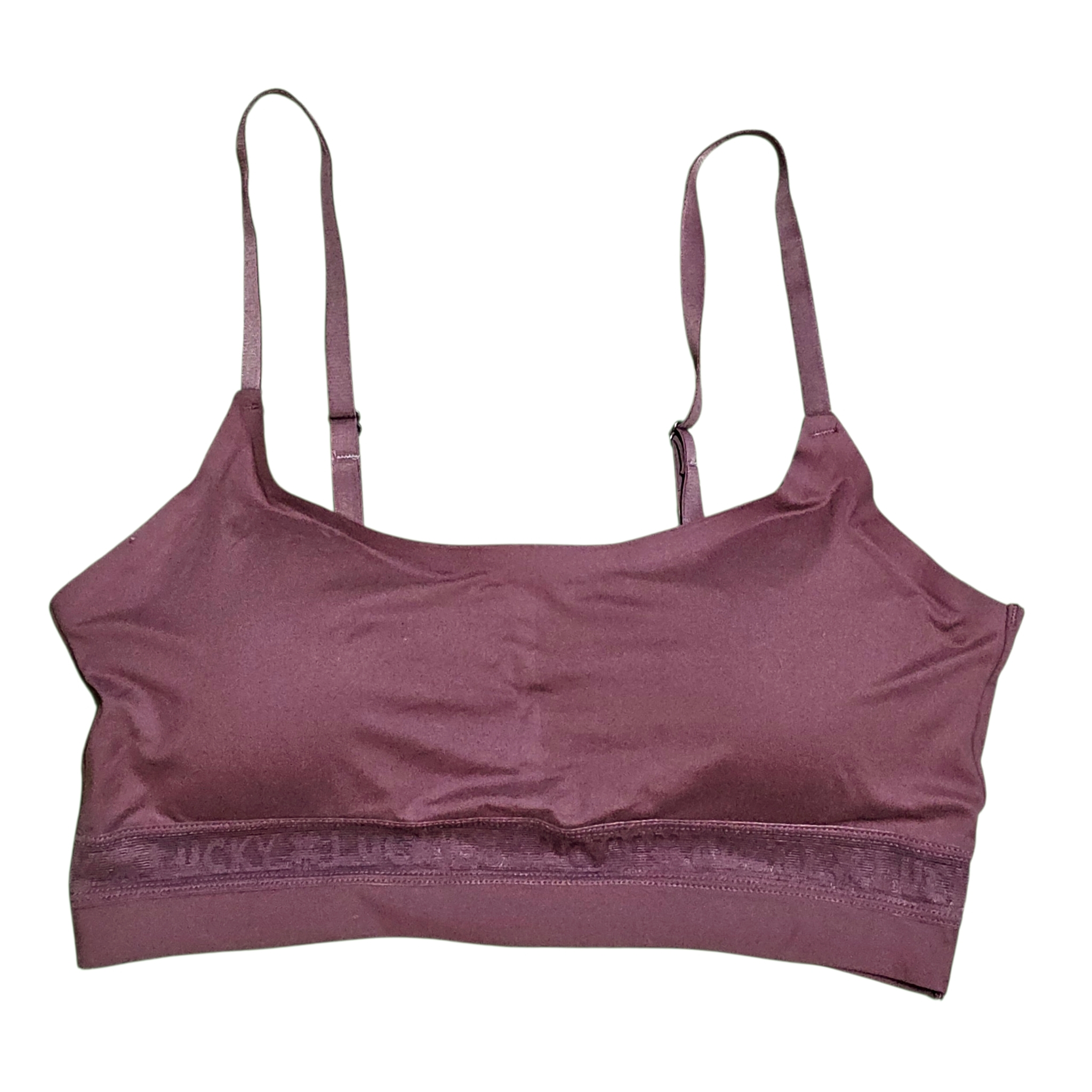 Lucky Brand Logo Trim Wireless Padded Bra Womens Large